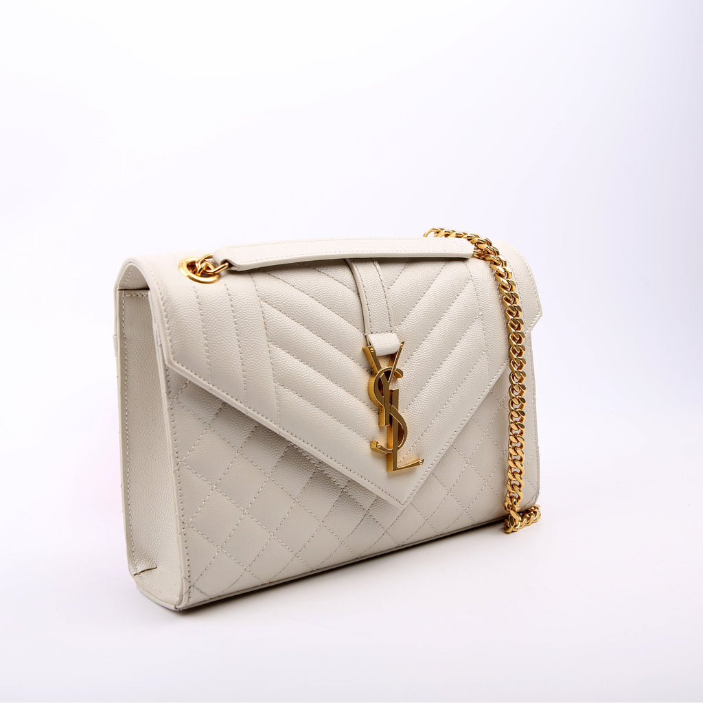 Envelope Medium Grain De Poudre Triquilt Cream