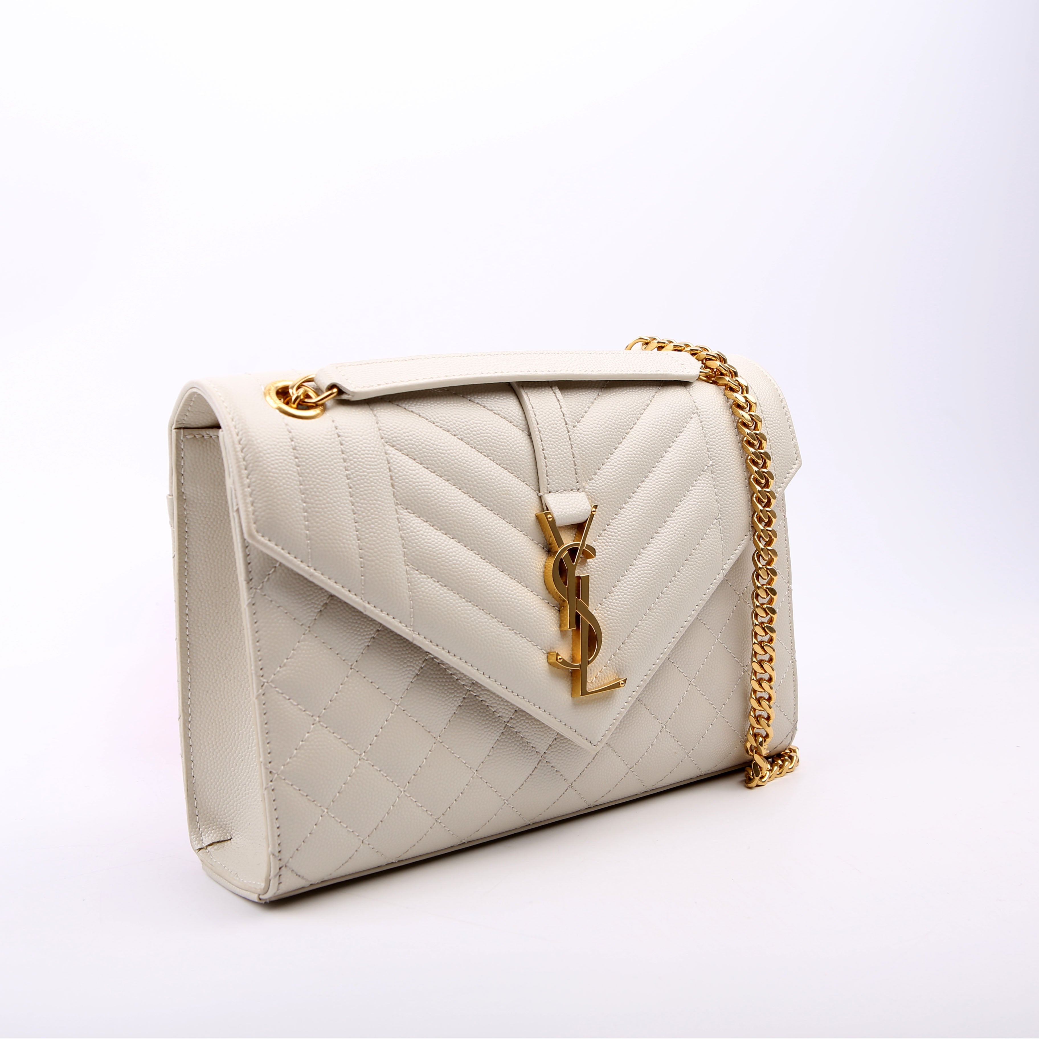 Envelope Medium Grain De Poudre Triquilt Cream
