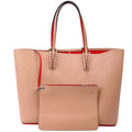 Cabata Tote With Pouch Leather Nude