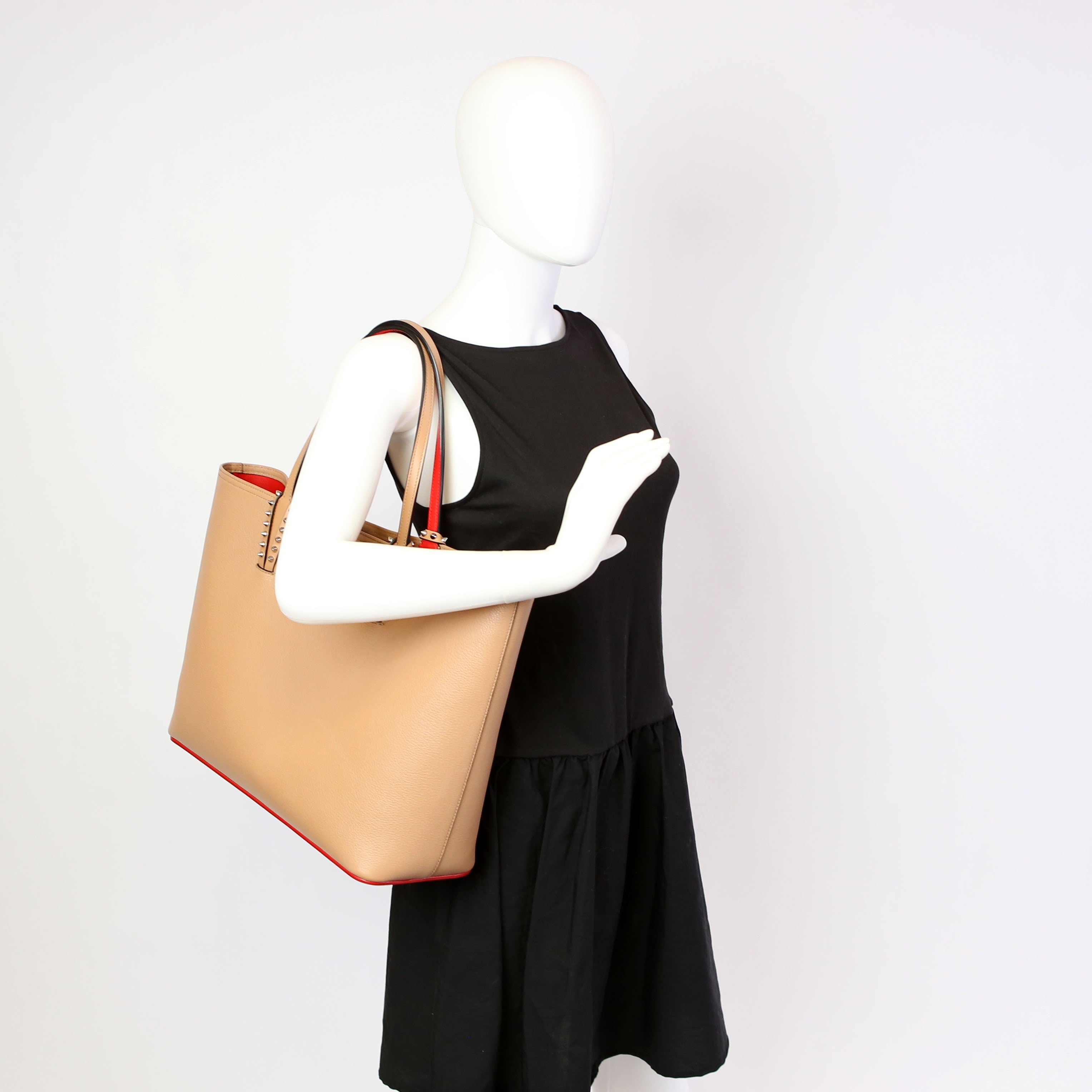 Cabata Tote With Pouch Leather Nude