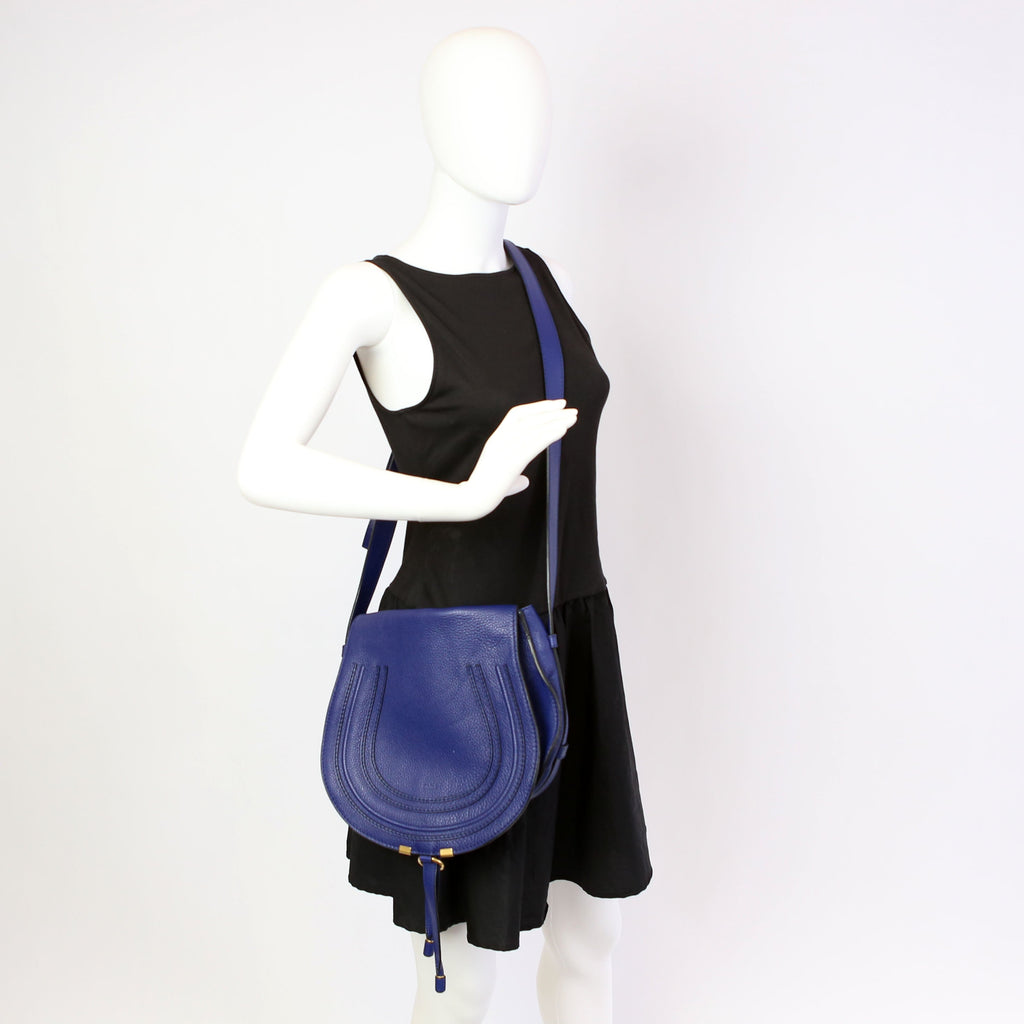 Marcie Saddle Bag Crossbody Medium Blue