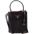 1BA217 Saffiano Cuir Small Panier Bag Black