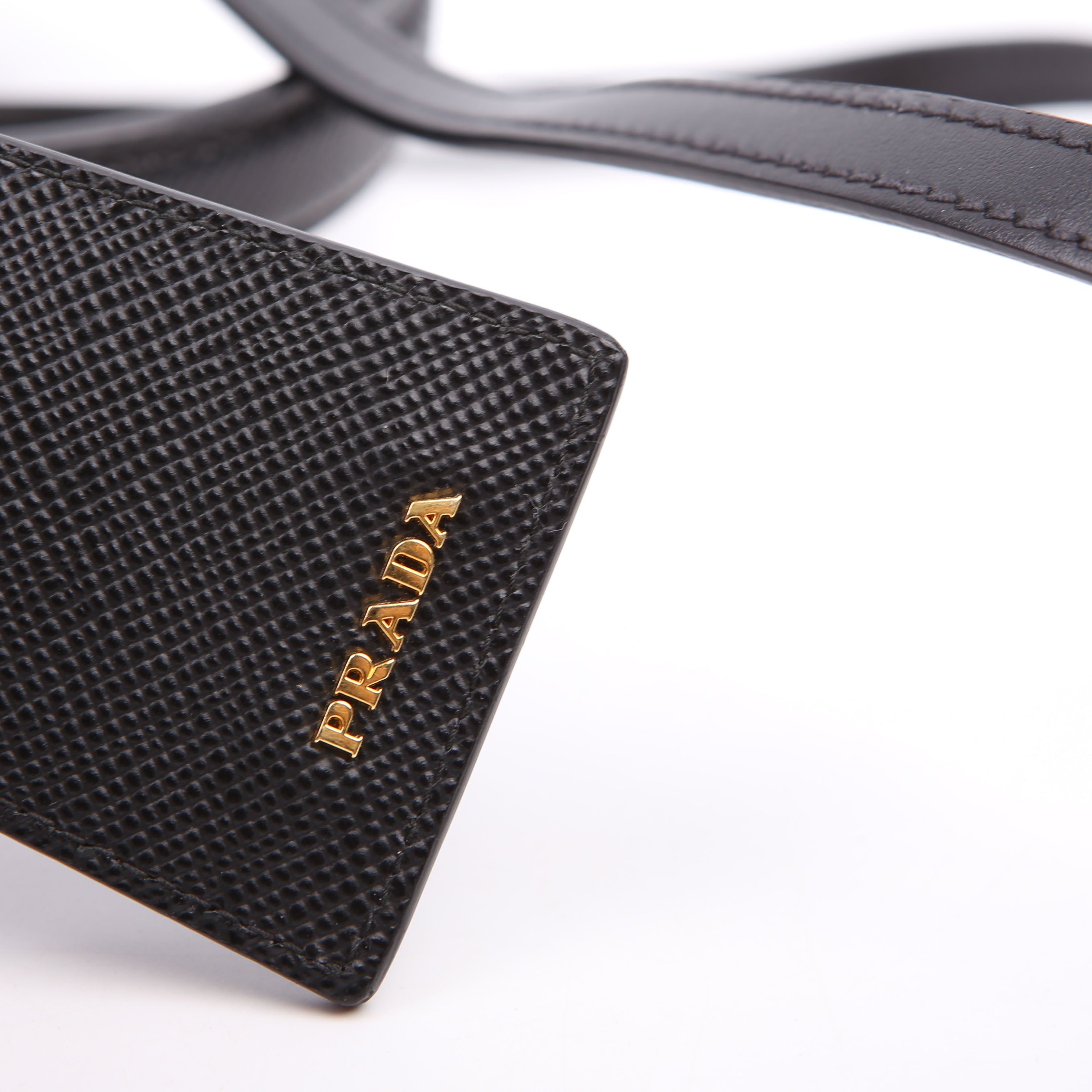 1BA217 Saffiano Cuir Small Panier Bag Black