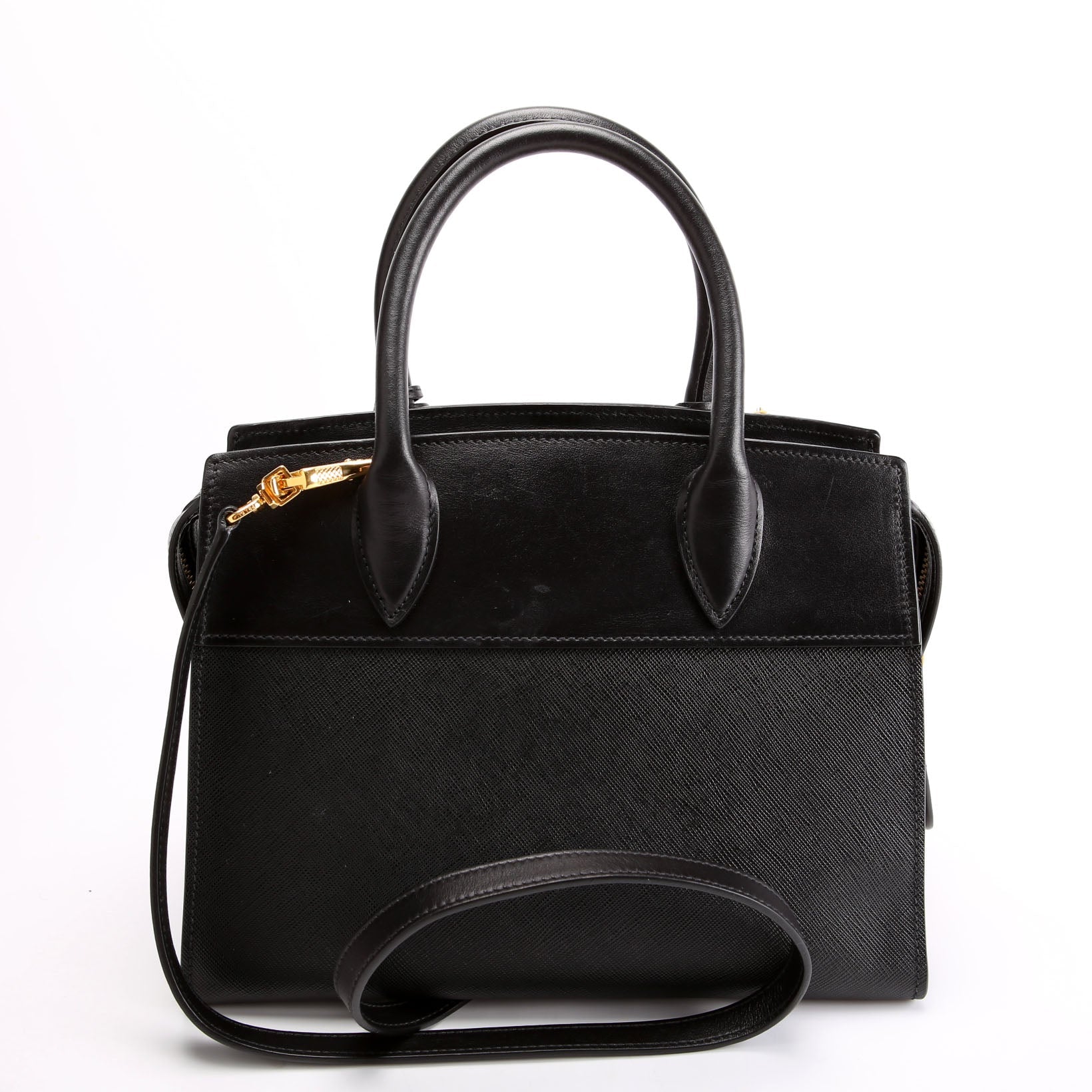 Esplanade City Calfskin Small Black/Gold