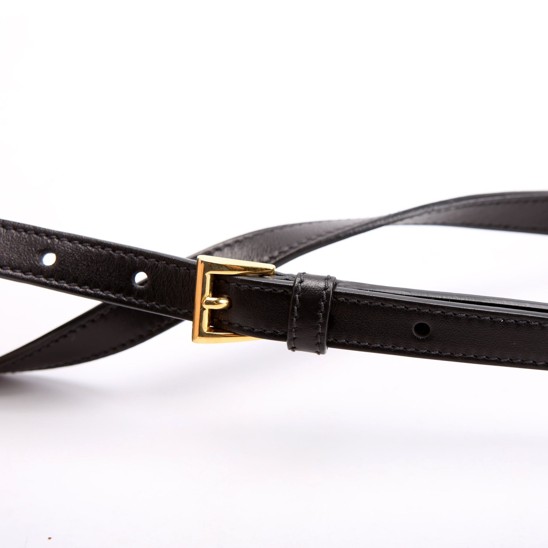 Esplanade City Calfskin Small Black/Gold
