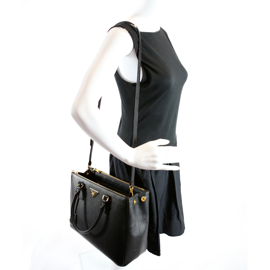 Saffiano Galleria Medium Black