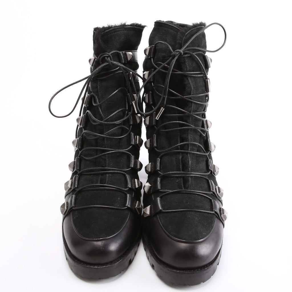 Leather Combat Boots Size 39