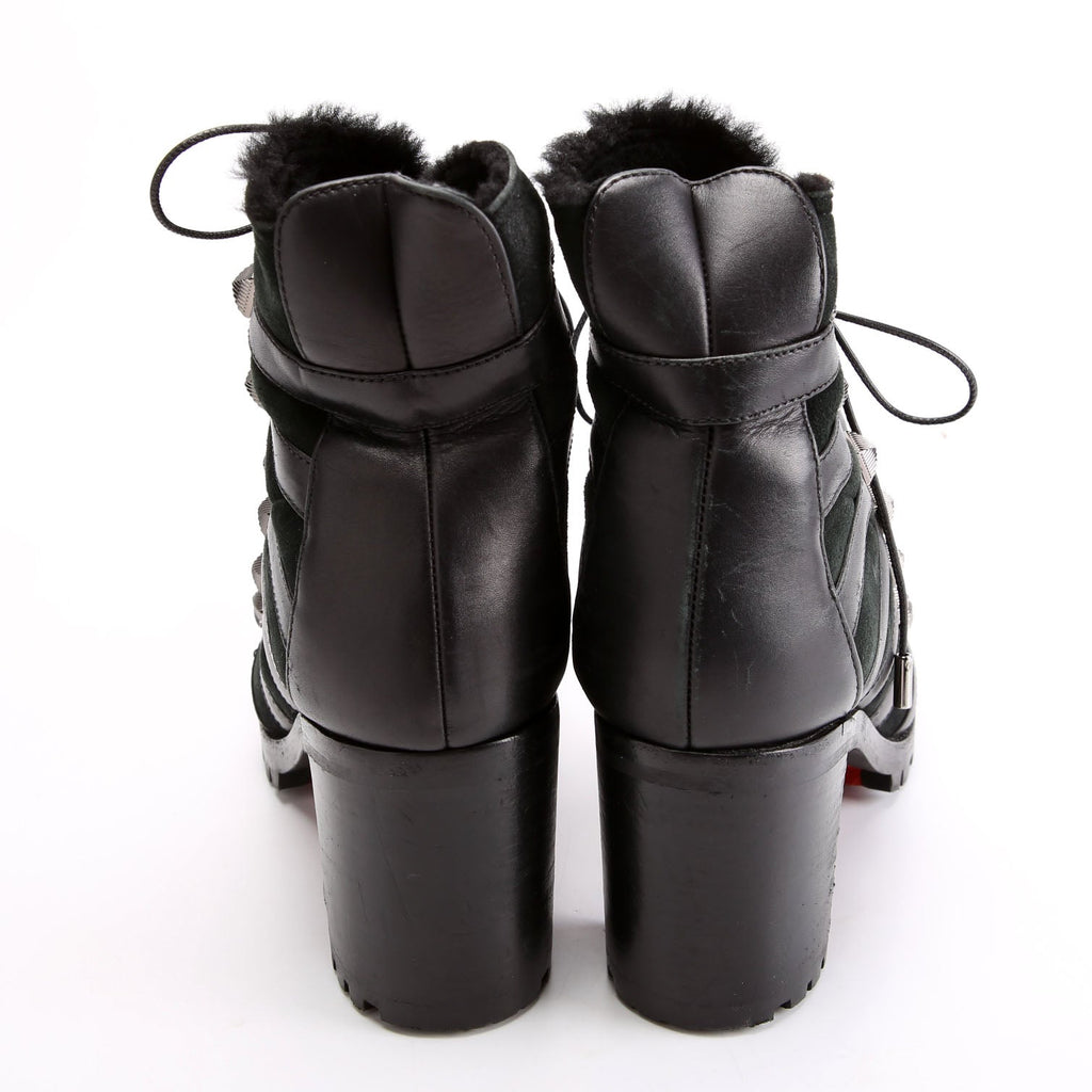 Leather Combat Boots Size 39
