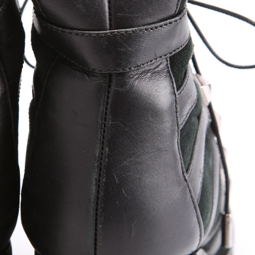 Leather Combat Boots Size 39