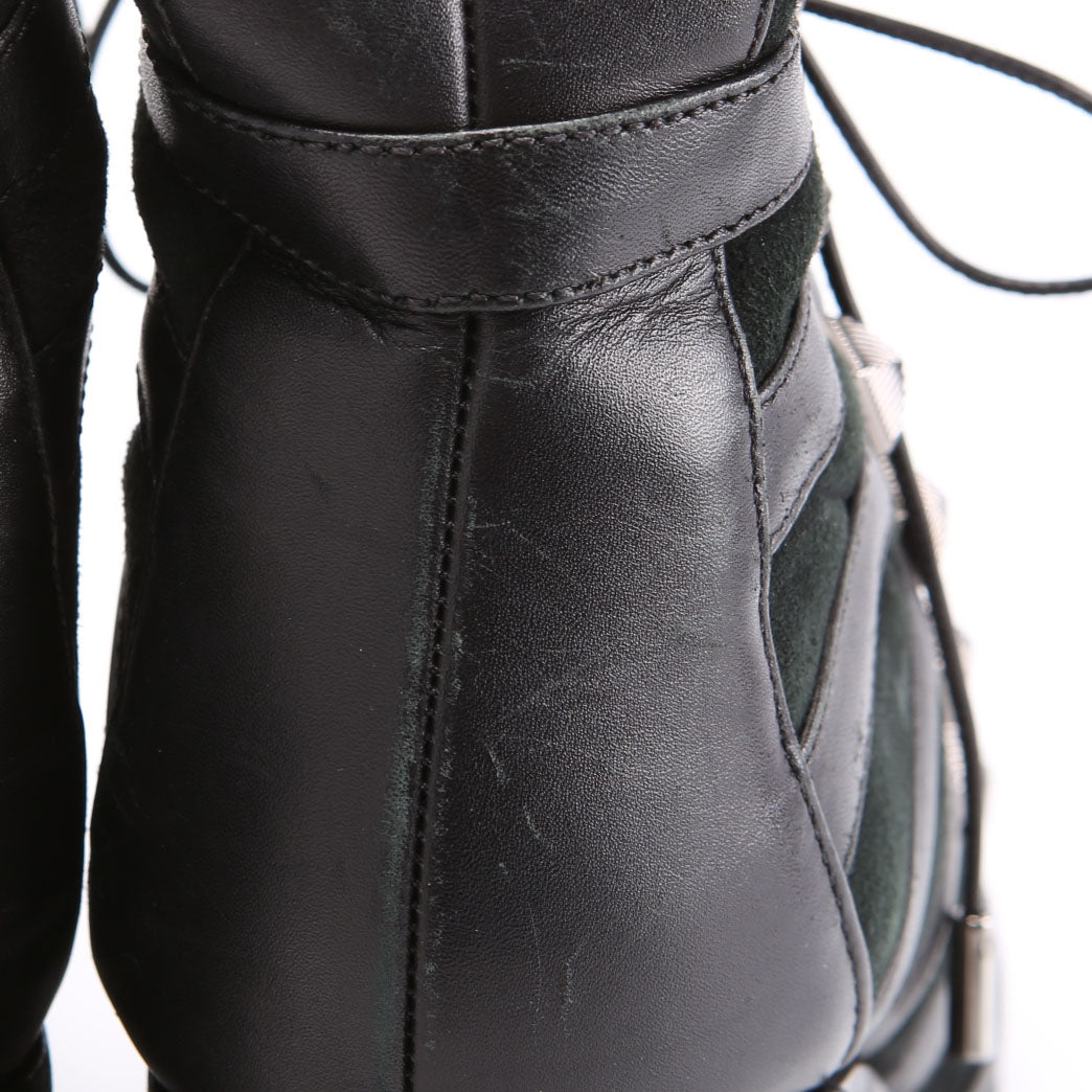 Leather Combat Boots Size 39
