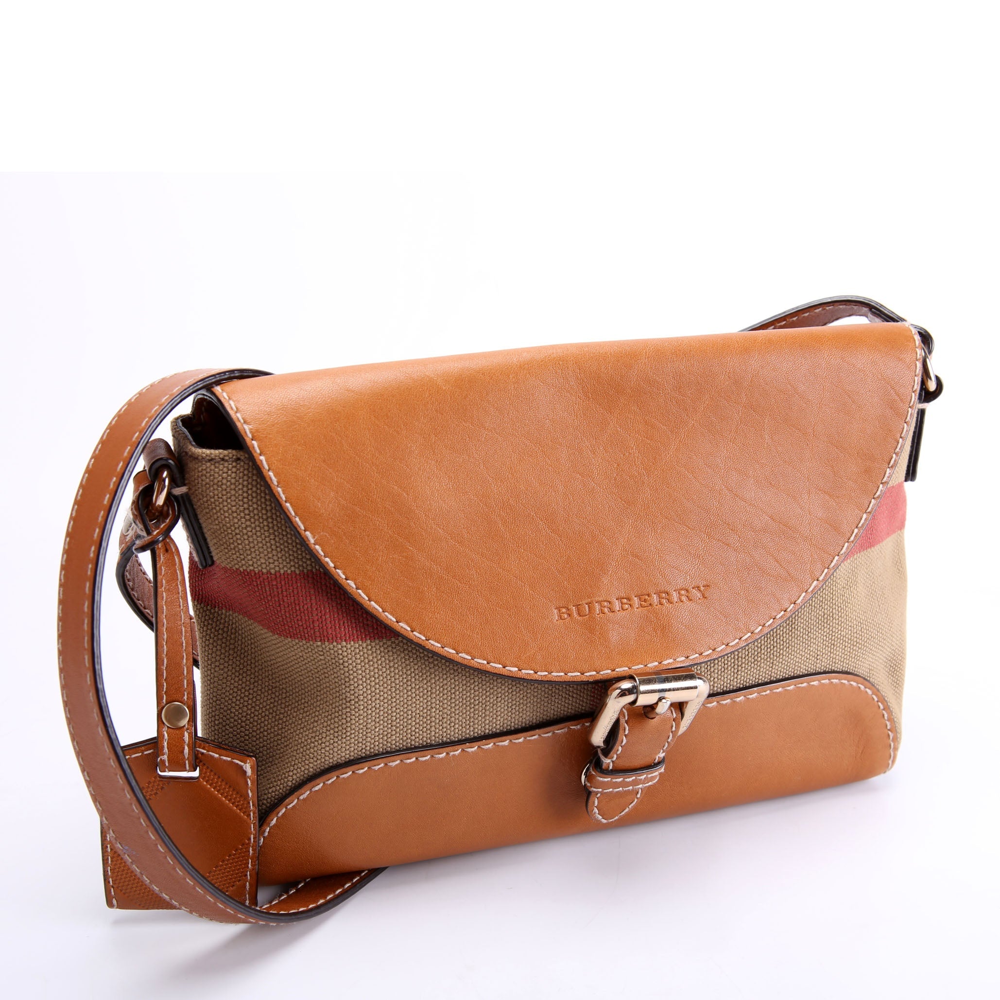 Canvas Check Henham Small Crossbody 3908810 Brown