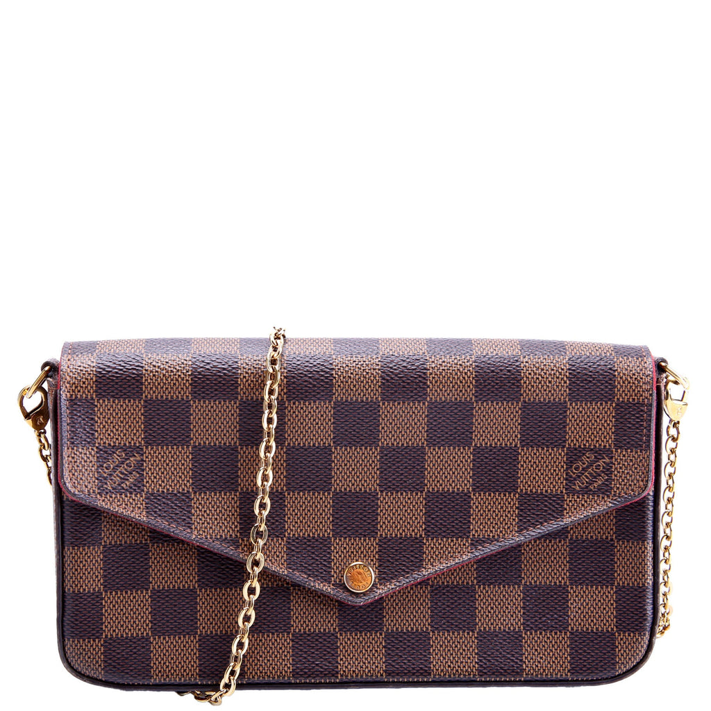 Pochette Felicie Damier Ebene Red