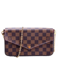 Pochette Felicie Damier Ebene Red