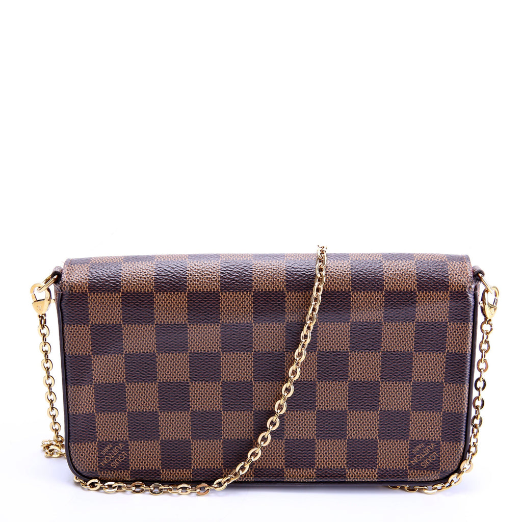 Pochette Felicie Damier Ebene Red