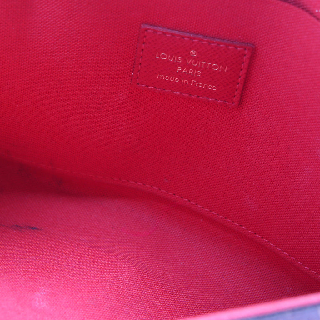 Pochette Felicie Damier Ebene Red