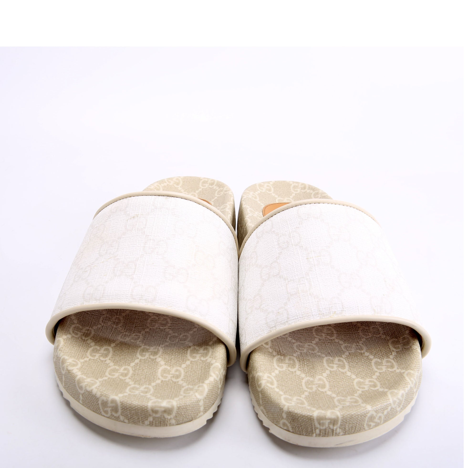 GG Supreme Demetra Slides Size 6 (Women's 38) Beige/White