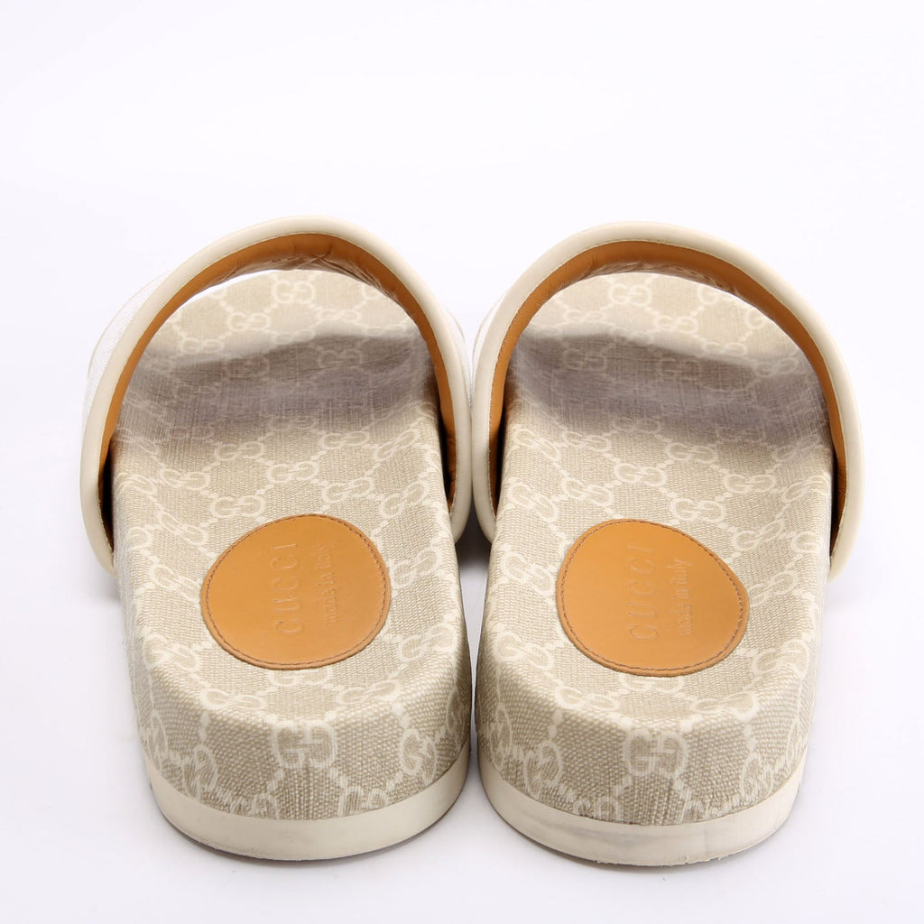 GG Supreme Demetra Slides Size 6 (Women's 38) Beige/White