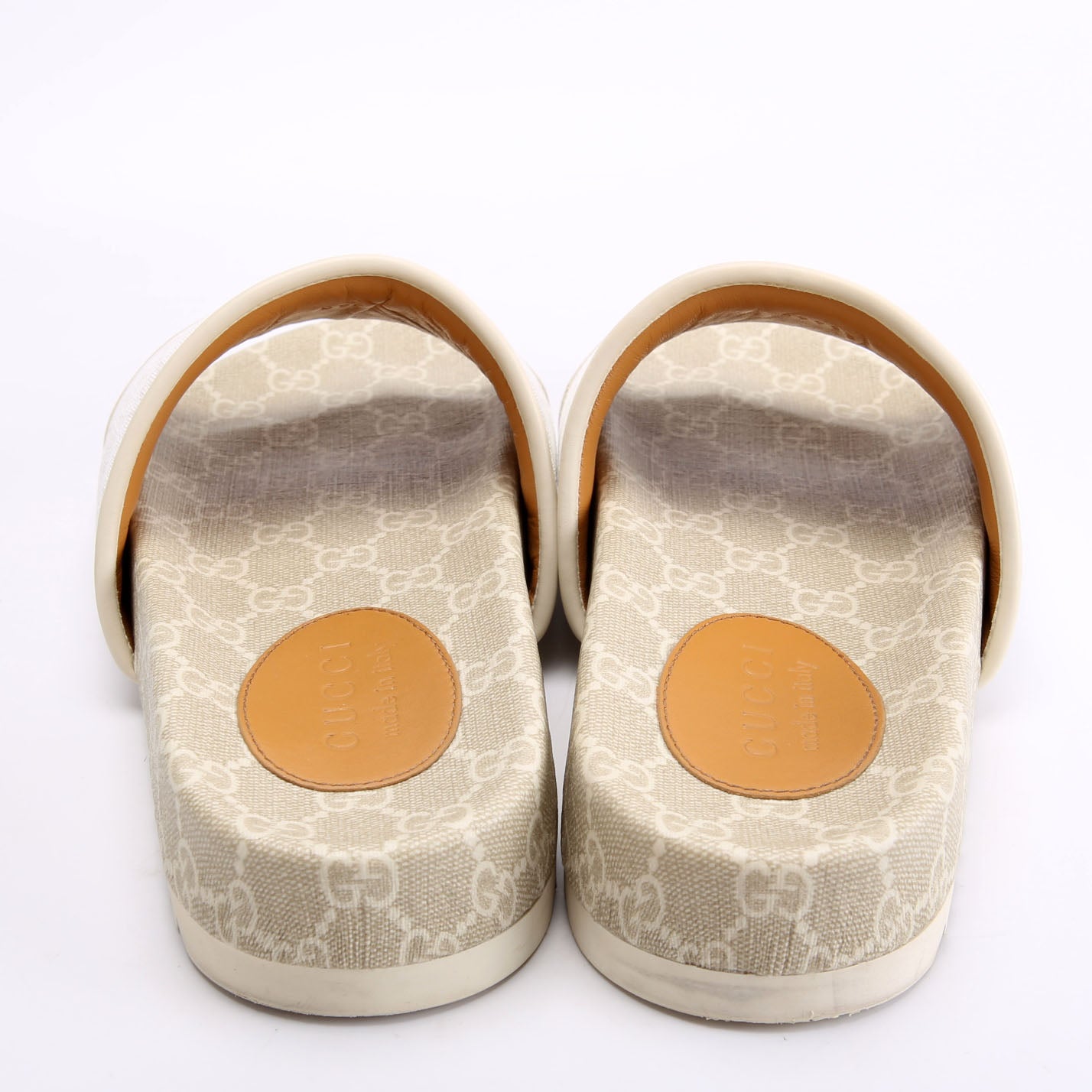 GG Supreme Demetra Slides Size 6 (Women's 38) Beige/White