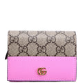 841358 GG Marmont Bi-Color Wallet Small Pink