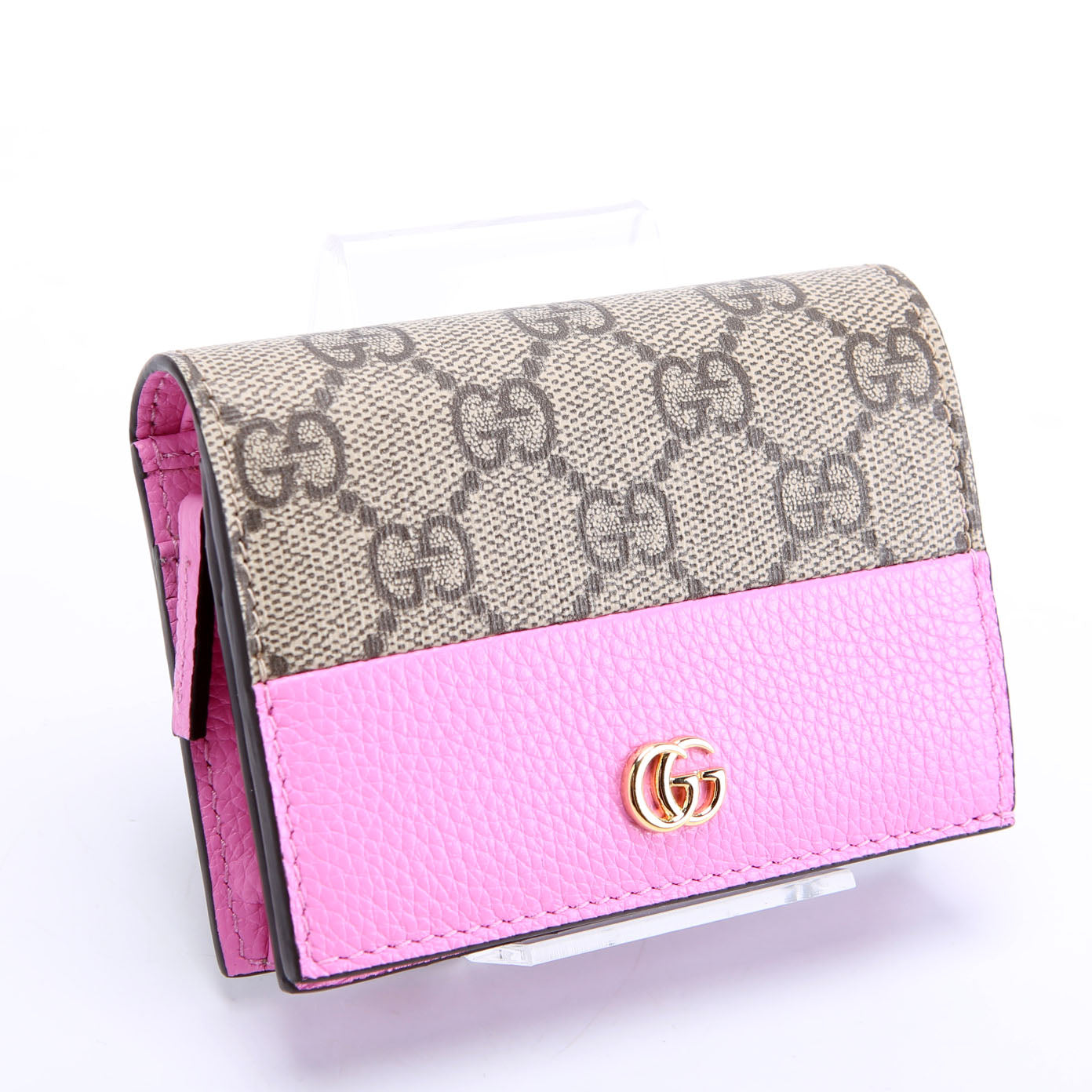 841358 GG Marmont Bi-Color Wallet Small Pink