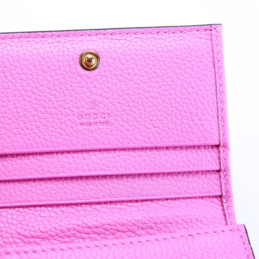 841358 GG Marmont Bi-Color Wallet Small Pink