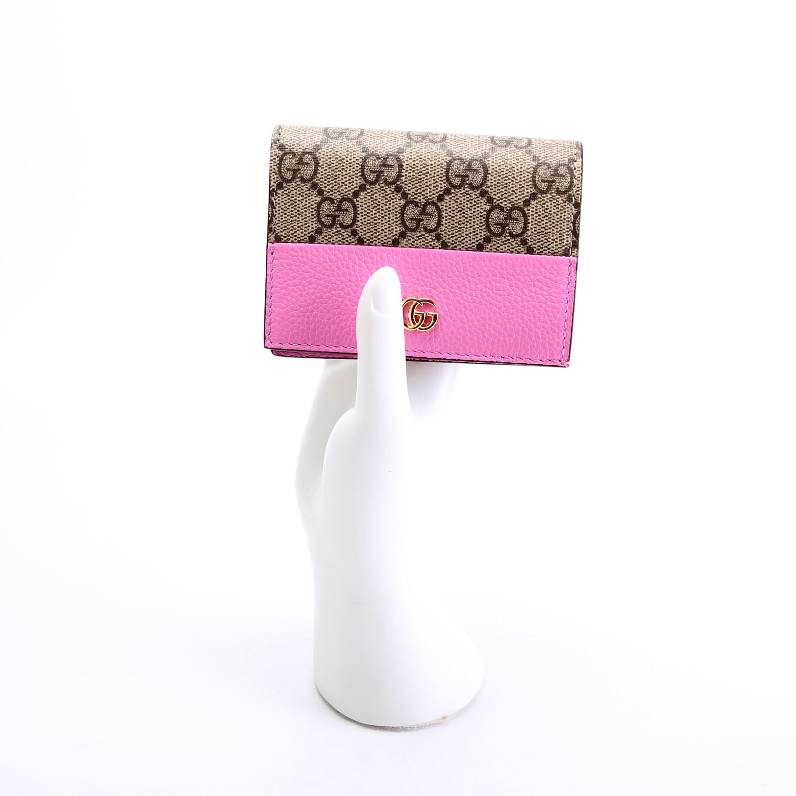 841358 GG Marmont Bi-Color Wallet Small Pink