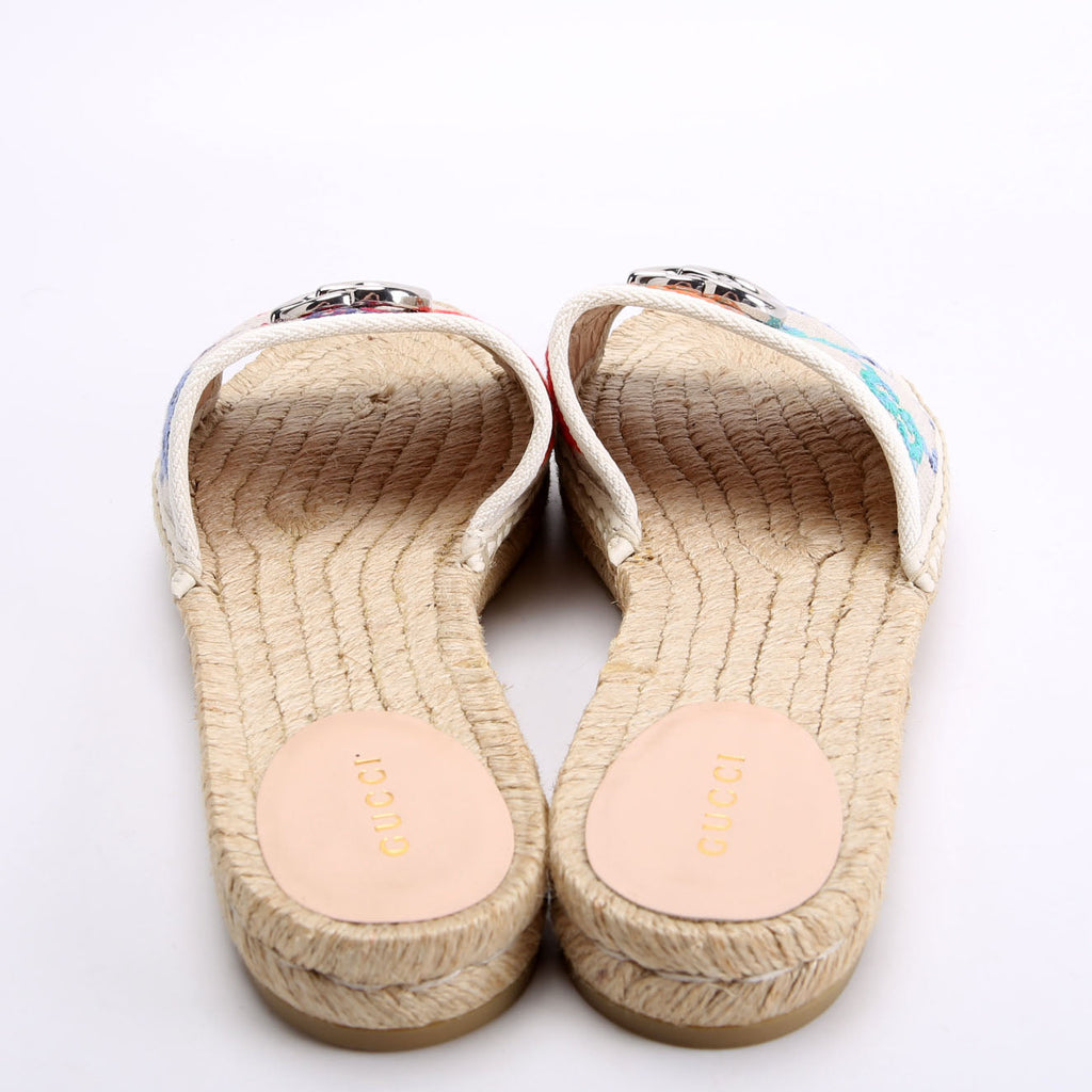 GG Psychedelic Marmont Espadrille Slides Size 40