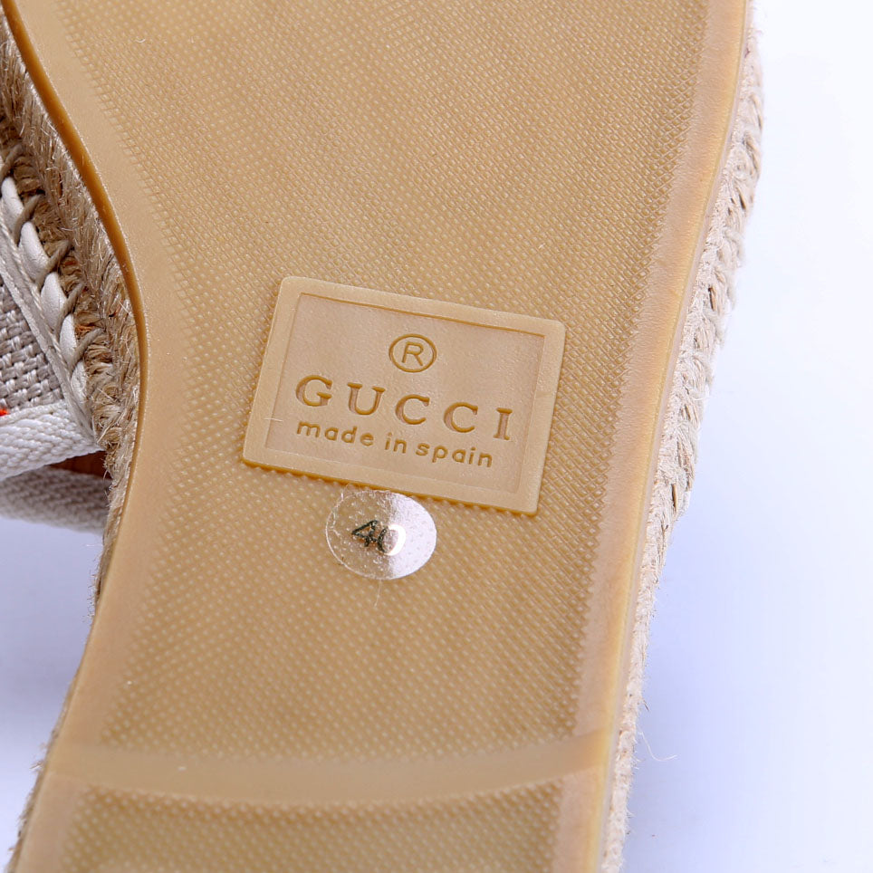 GG Psychedelic Marmont Espadrille Slides Size 40