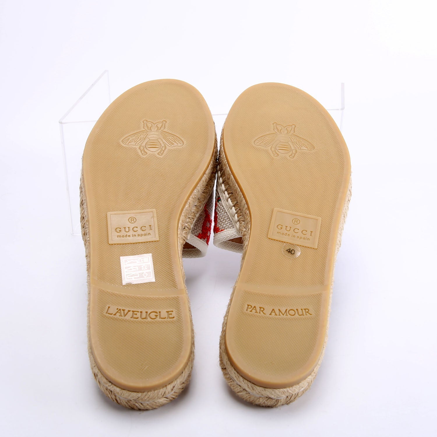 GG Psychedelic Marmont Espadrille Slides Size 40
