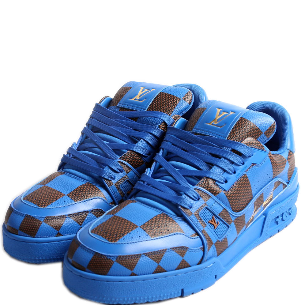 LV Trainer Damier Pop Sneakers Size 8 (US41) Blue/Brown