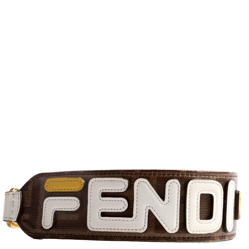 Fendi X Fila Logo Top Handle Mini Strap Brown/White
