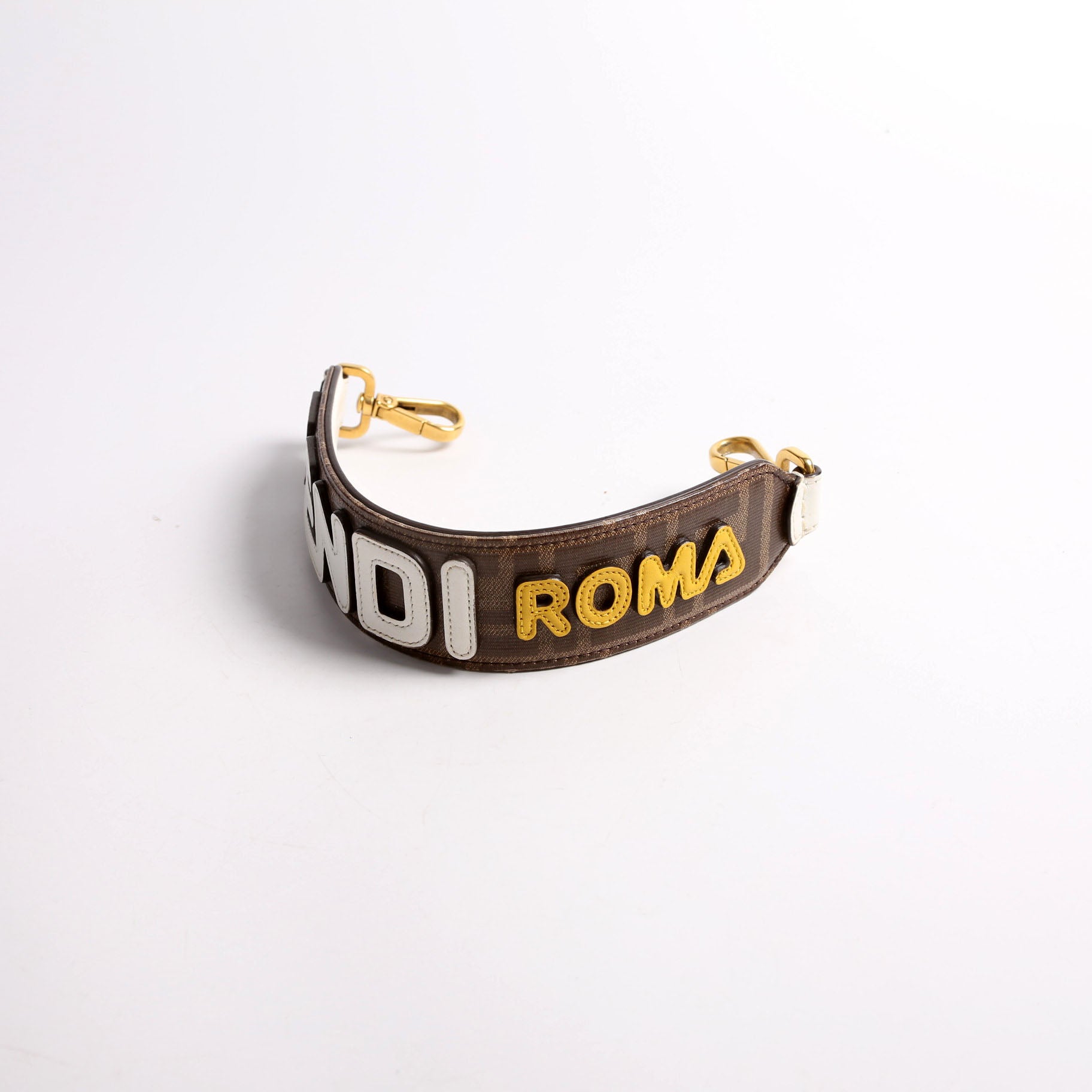 Fendi X Fila Logo Top Handle Mini Strap Brown/White