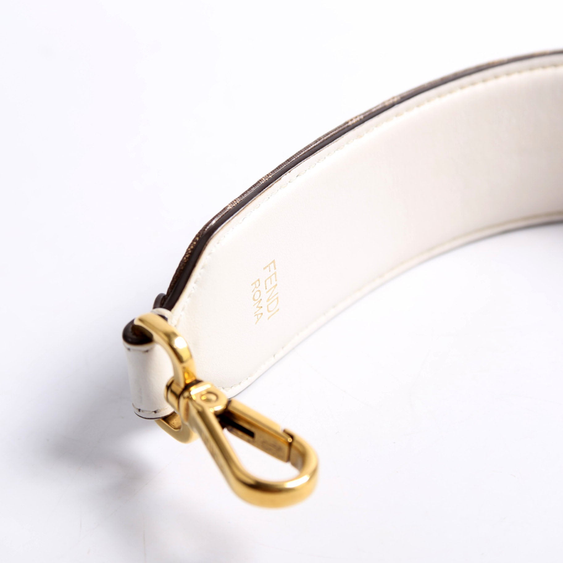 Fendi X Fila Logo Top Handle Mini Strap Brown/White