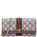 546592 Ophidia GG Supreme Chain Wallet Brown