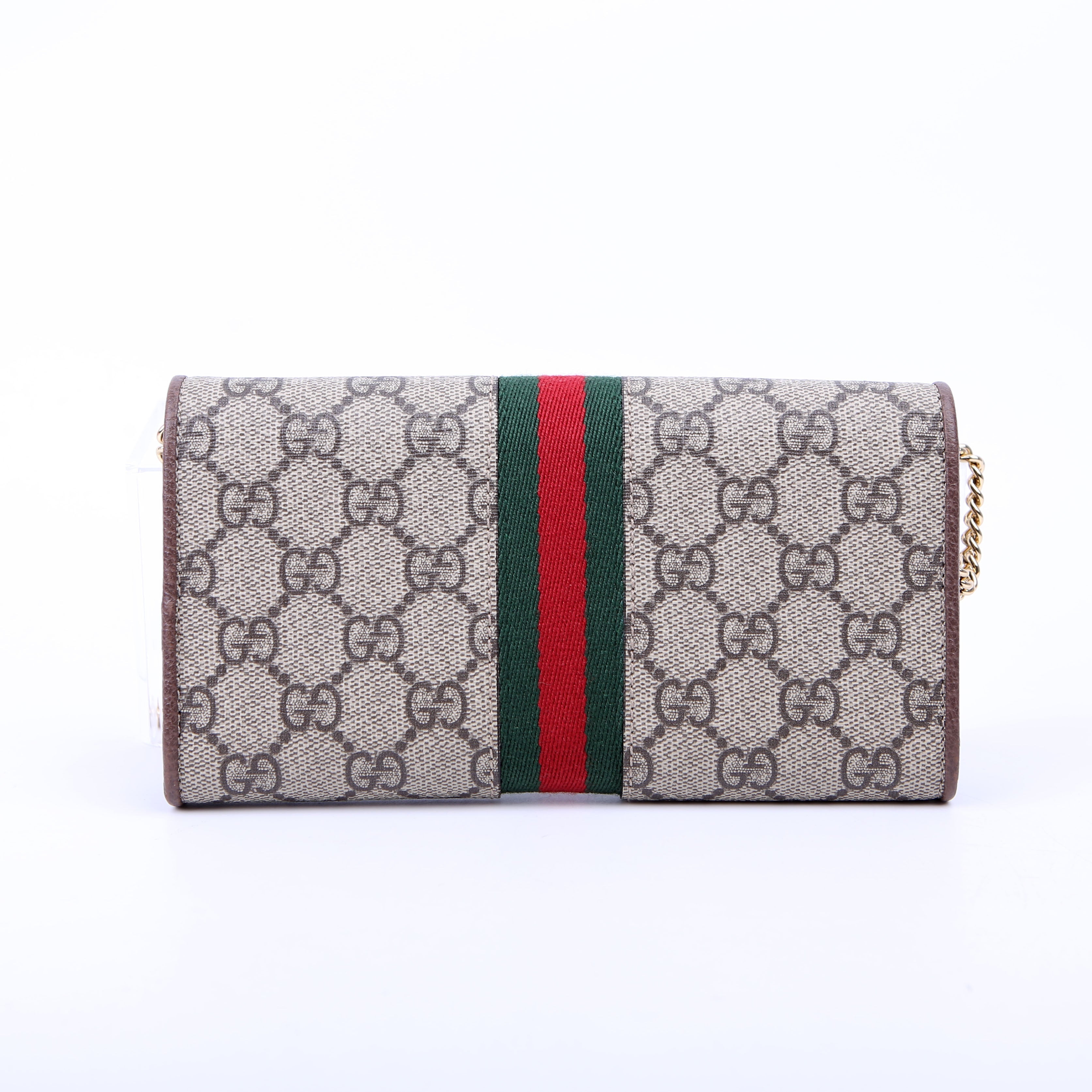 546592 Ophidia GG Supreme Chain Wallet Brown