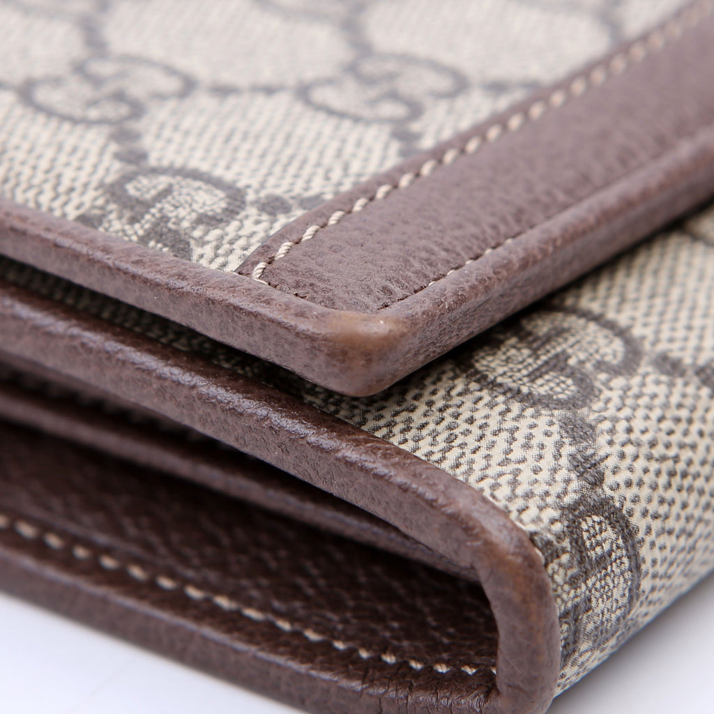 546592 Ophidia GG Supreme Chain Wallet Brown