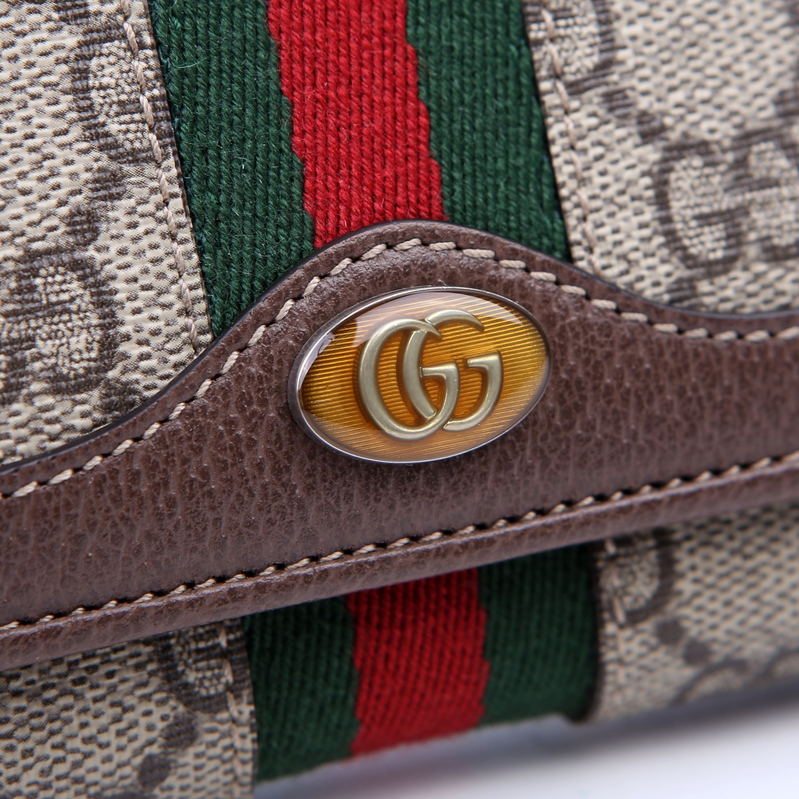 546592 Ophidia GG Supreme Chain Wallet Brown
