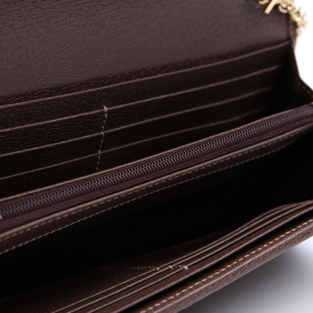 546592 Ophidia GG Supreme Chain Wallet Brown