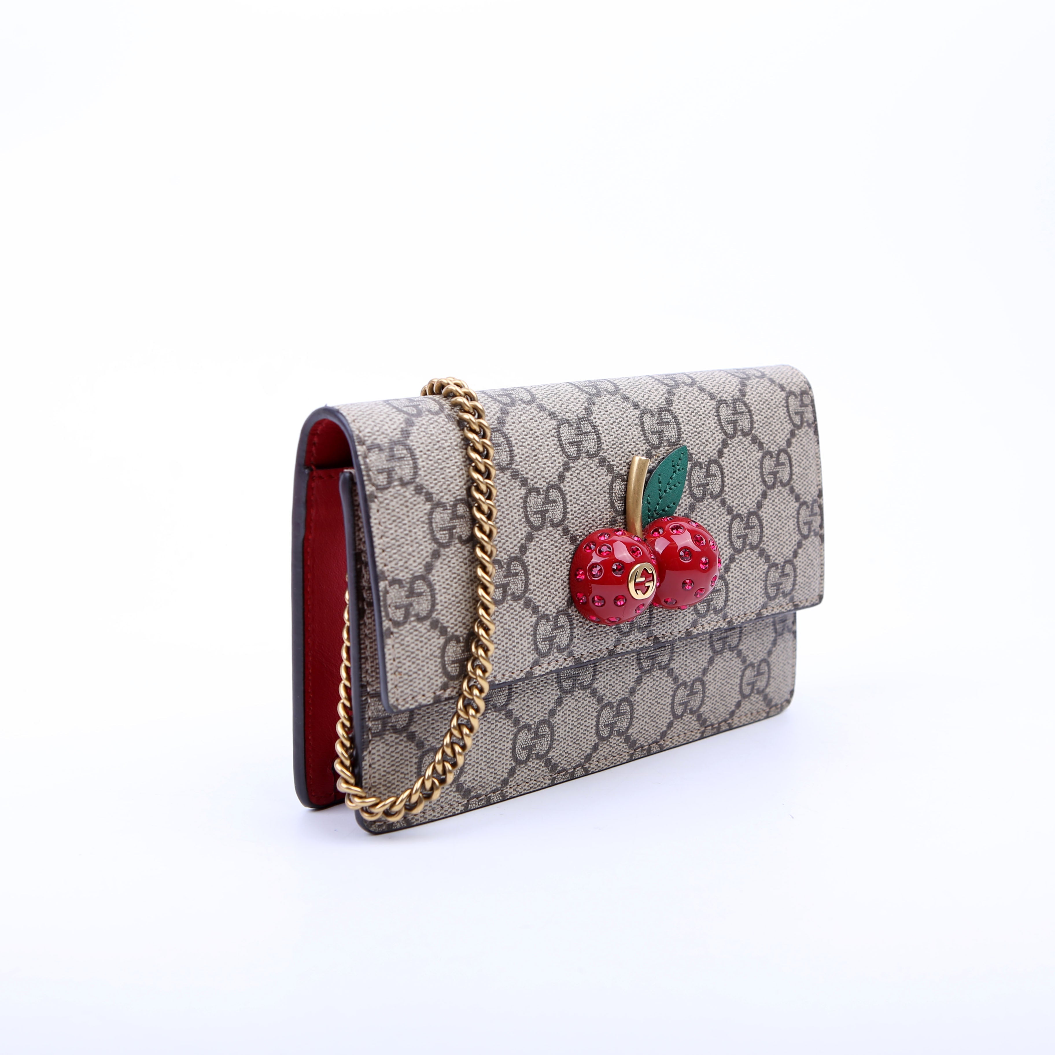 481291 GG Supreme Cherries Mini Bag Red