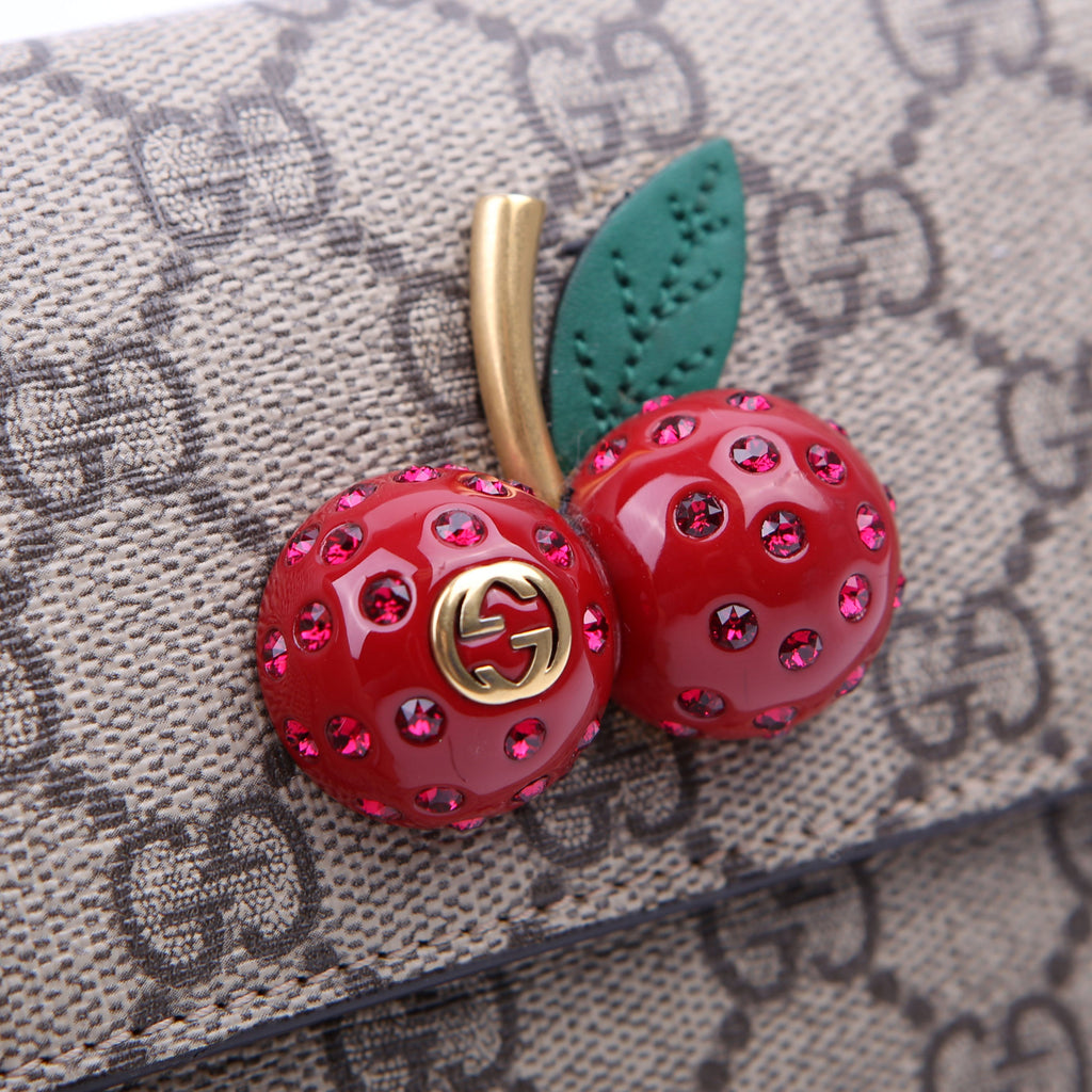 481291 GG Supreme Cherries Mini Bag Red