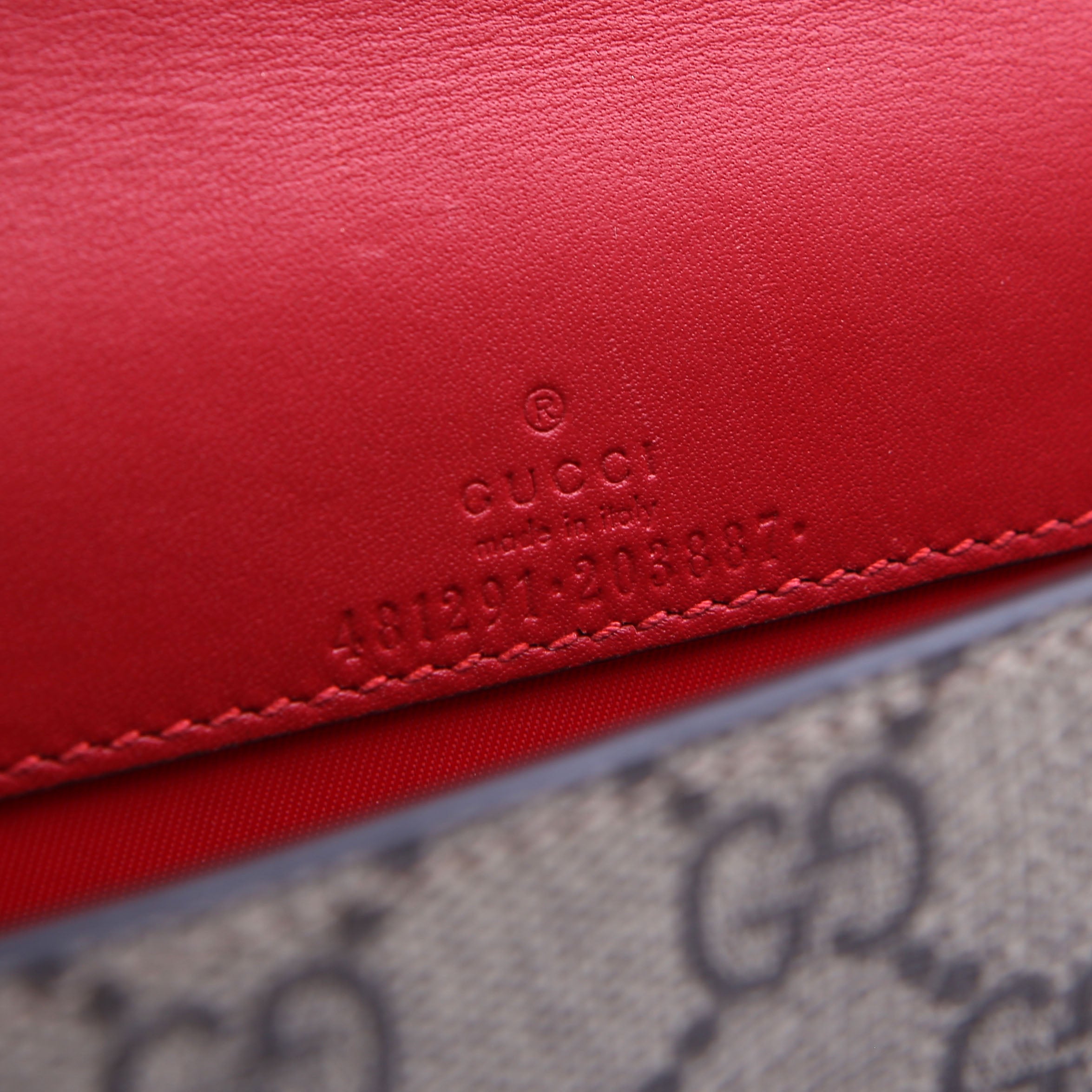 481291 GG Supreme Cherries Mini Bag Red