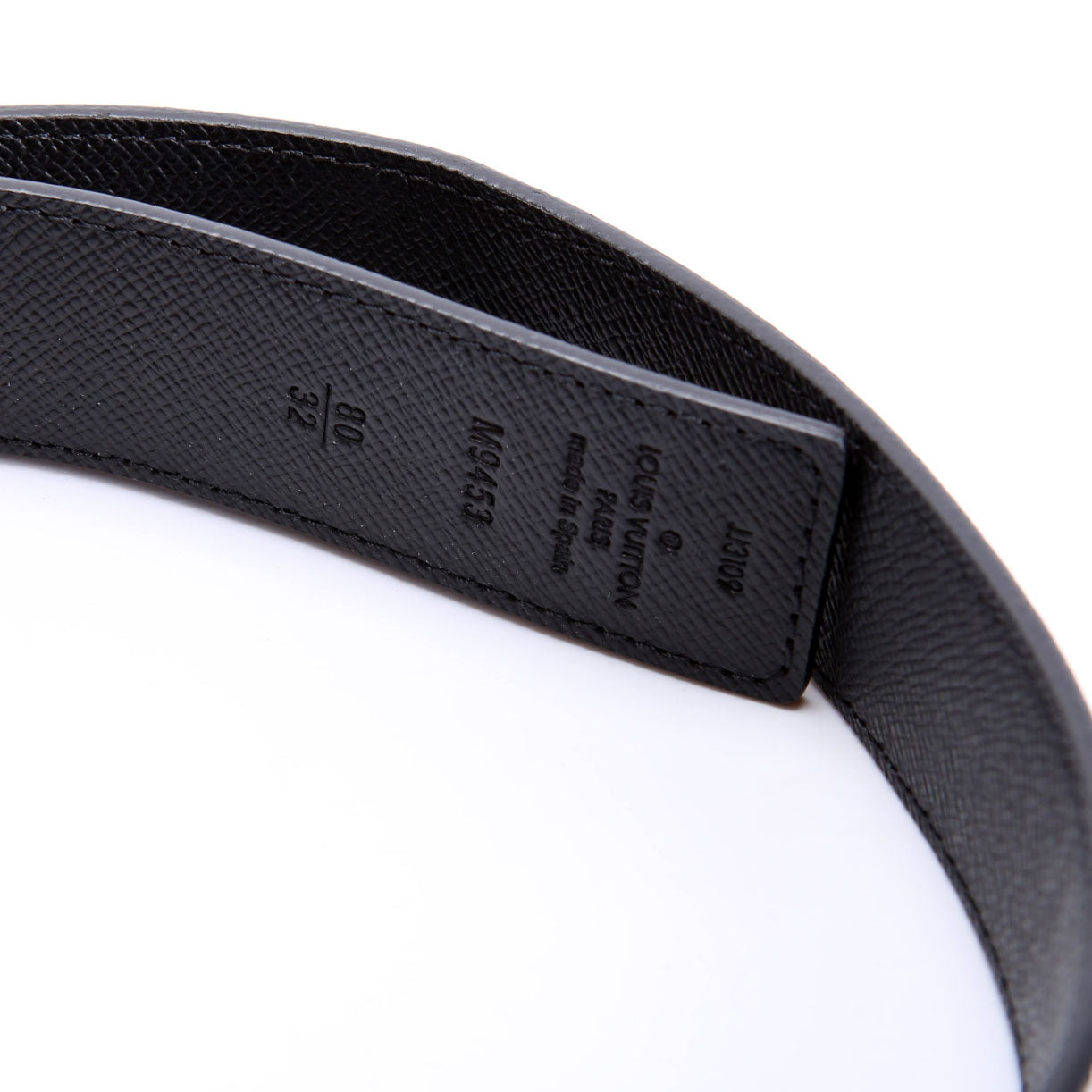 LV Initiales 30MM Reversible Leather/Monogram Belt Size 80/32 Black