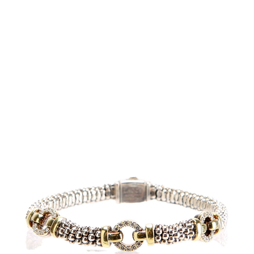 Three Station Enso Bracelet 925/750/Diamonds