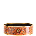 Hermes Enamel Wide Bangle Bracelet Gold/Peach