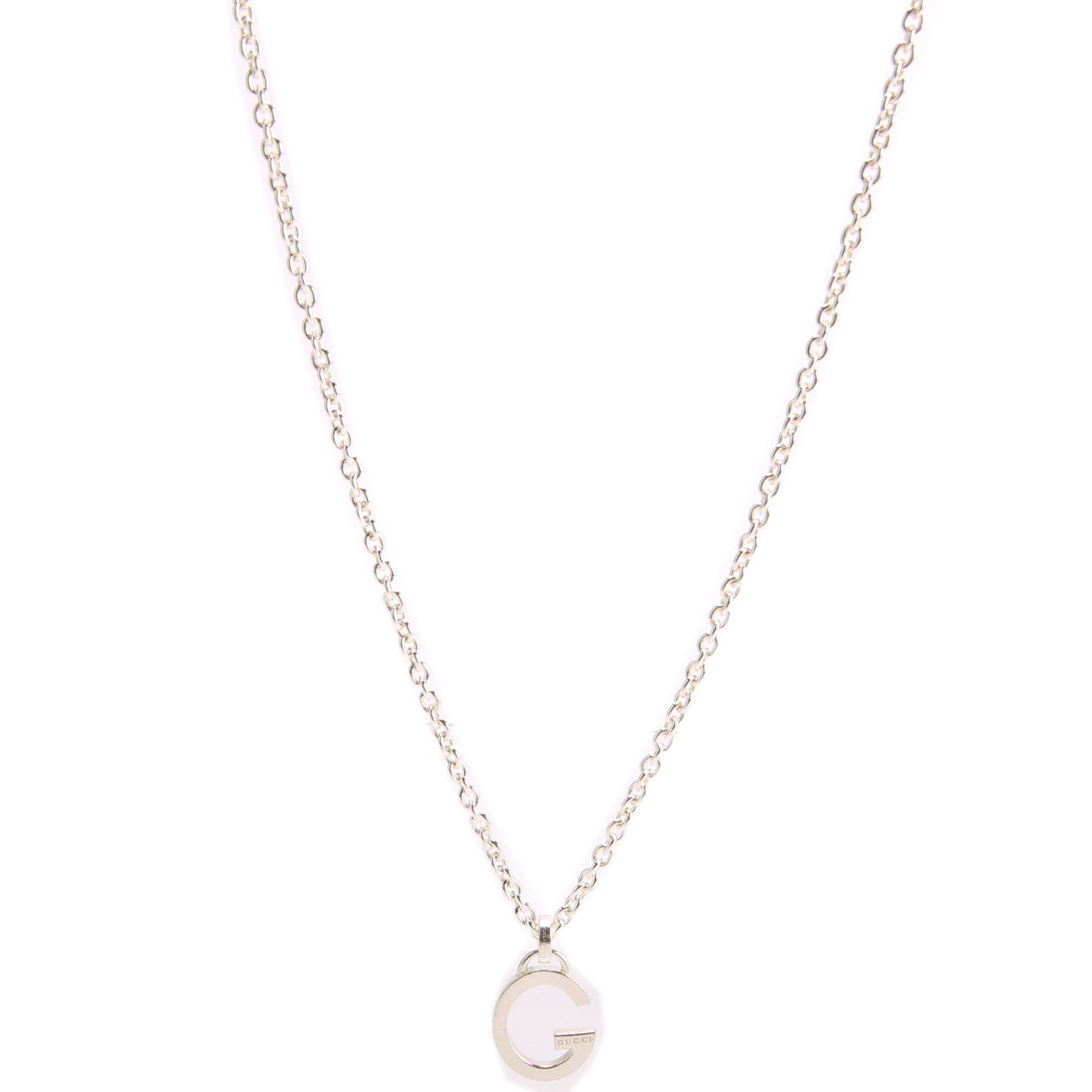 G Pendant Chain Necklace 925