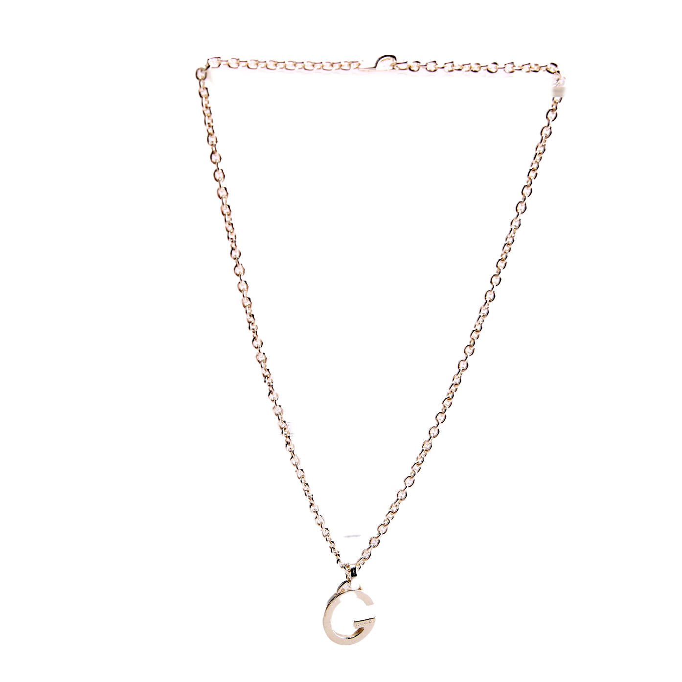 G Pendant Chain Necklace 925