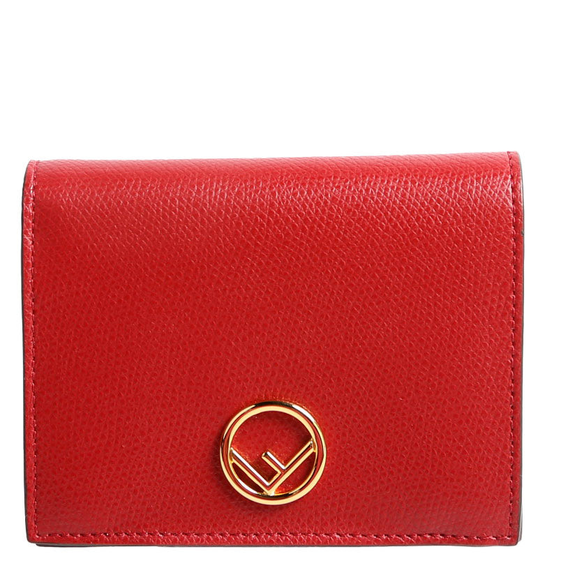 8M0387 F Is Fendi Compact Wallet Red