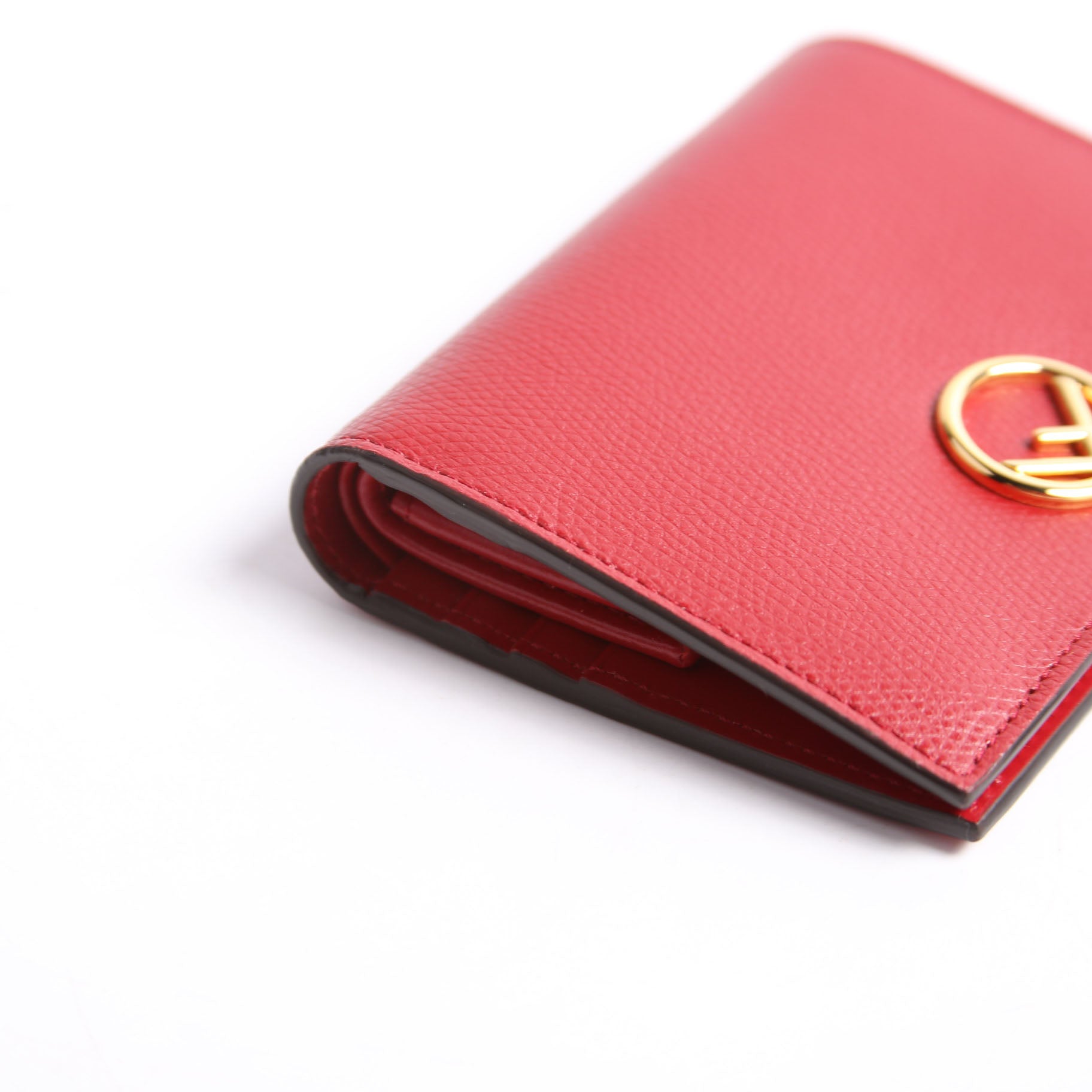 8M0387 F Is Fendi Compact Wallet Red