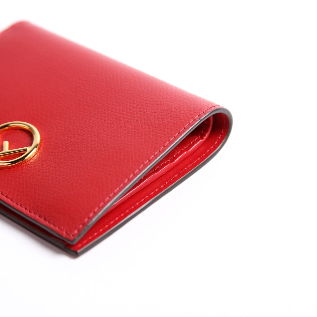 8M0387 F Is Fendi Compact Wallet Red