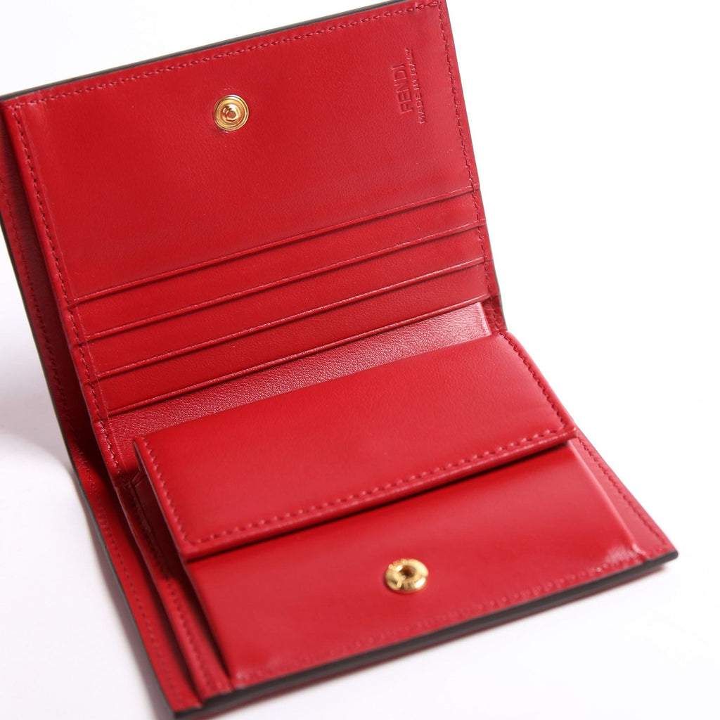 8M0387 F Is Fendi Compact Wallet Red